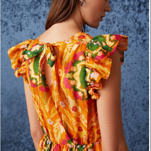 NEW NWT Marie, Oliver, Marisol Marigold Trellis 10 - Picture 3 of 5